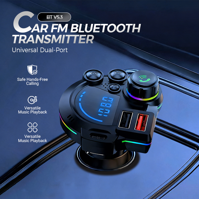 Car FM Transmitter Bluetooth 5.3 Dual-USB | Bowlift