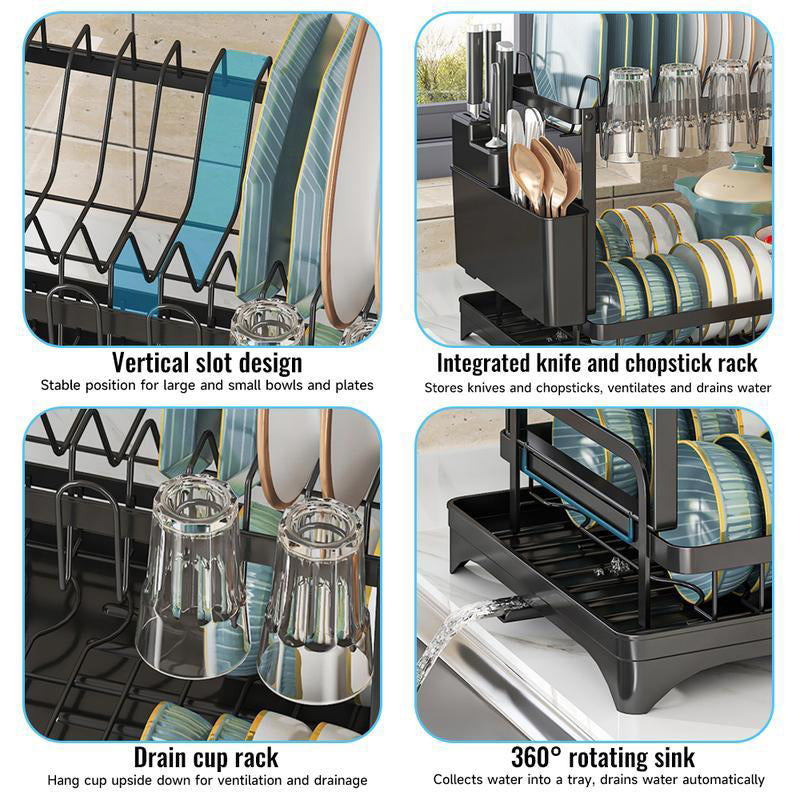 Premium 2-layer dish rack for the kitchen | Bowlift