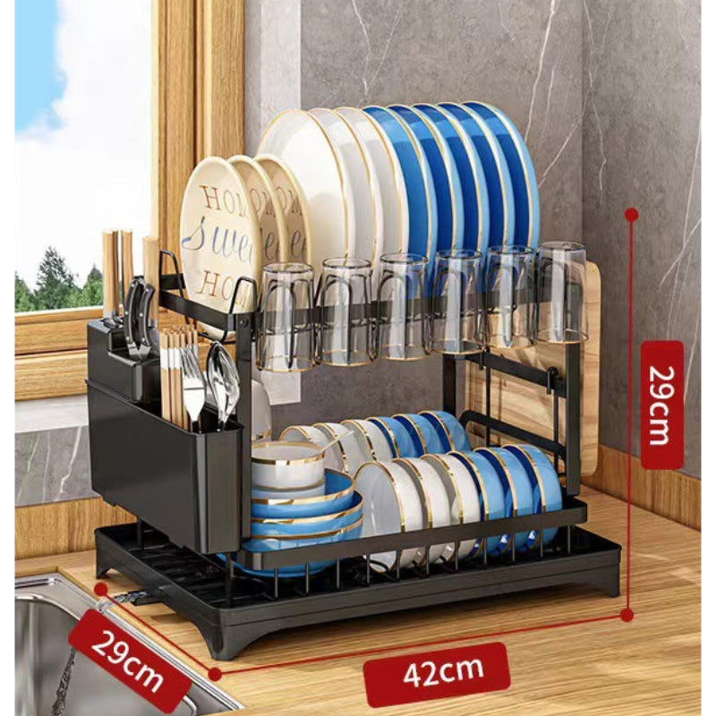 Premium 2-layer dish rack for the kitchen | Bowlift