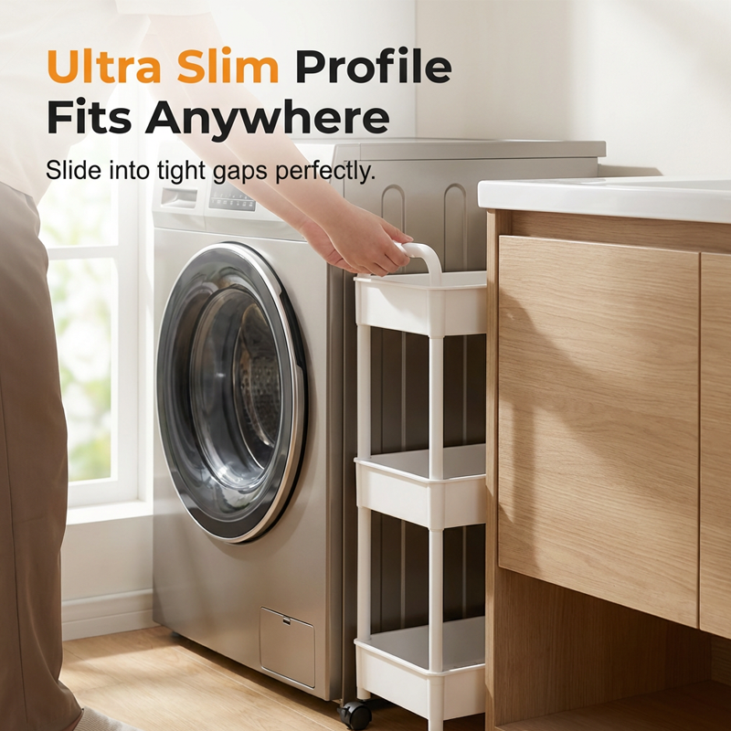 Mobile Kitchen Shelf Organizer with Wheels | Bowlift
