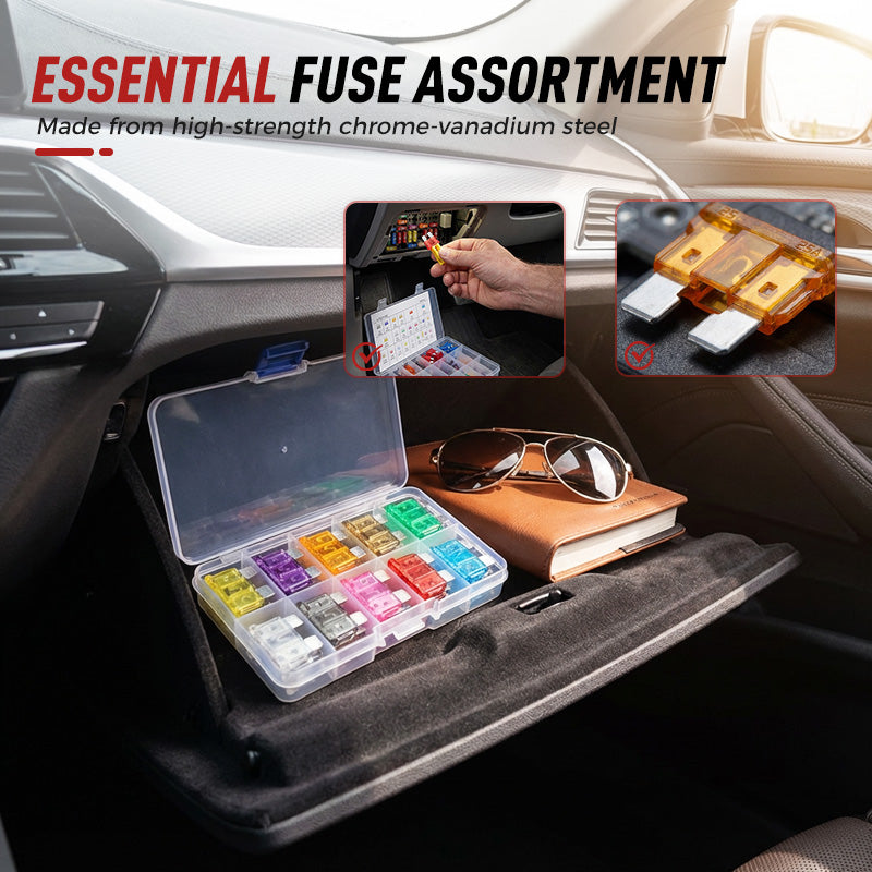 Automotive fuse assortment 300 pieces with fuse puller | Bowlift