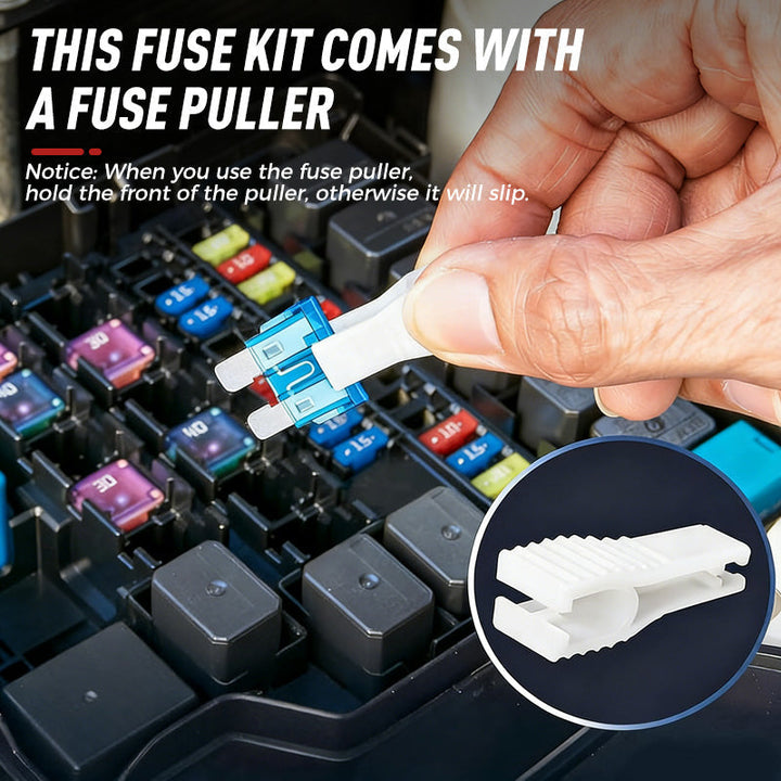 Automotive fuse assortment 300 pieces with fuse puller | Bowlift
