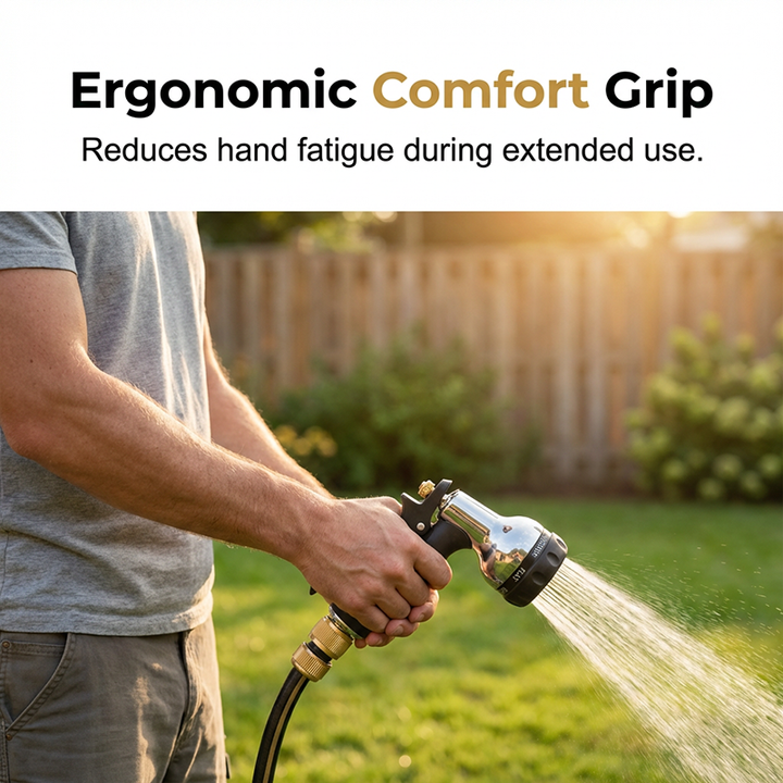 Metal garden hose spray gun with high pressure | Bowlift