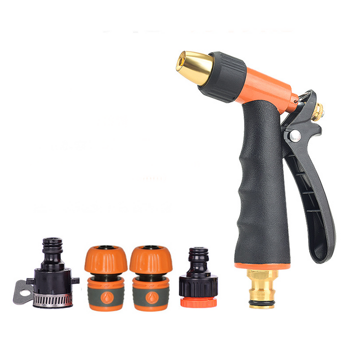 High-pressure garden hose nozzle made of metal | Bowlift