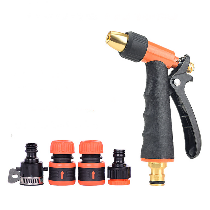 High-pressure garden hose nozzle made of metal | Bowlift