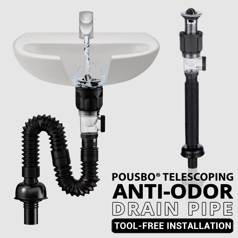 Telescope drain pipe with odor trap | Bowlift