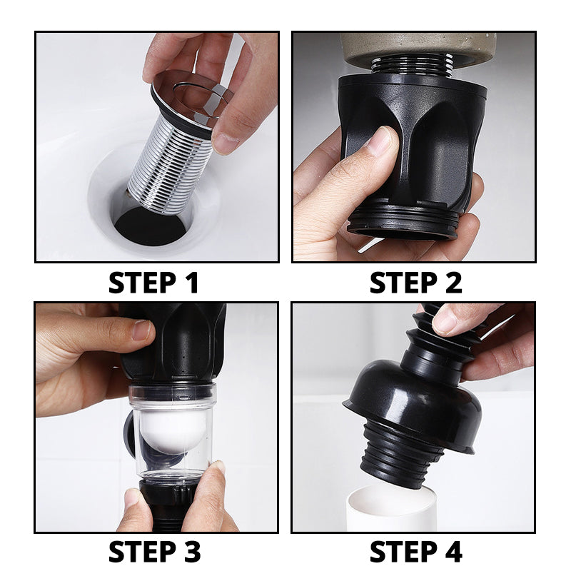 Telescope drain pipe with odor trap | Bowlift