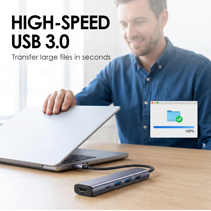 5-in-1 USB-C Hub with 4K HDMI output | Bowlift