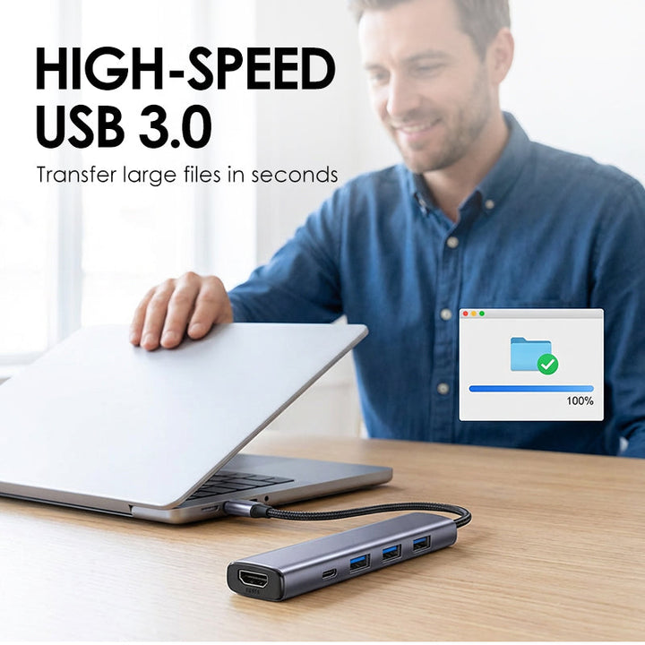 5-in-1 USB-C Hub with 4K HDMI output | Bowlift