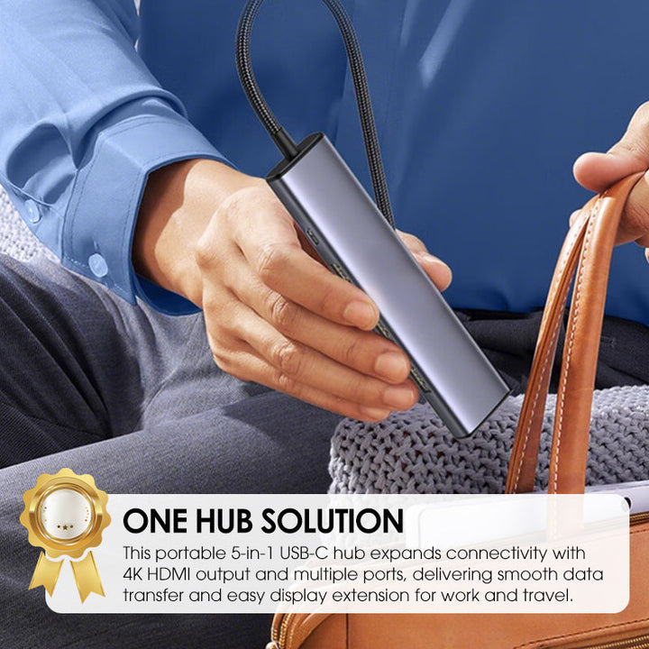 5-in-1 USB-C Hub with 4K HDMI output | Bowlift
