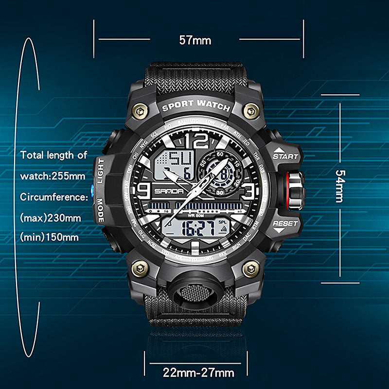 Men's multifunctional watch with luminous display & water protection | Bowlift
