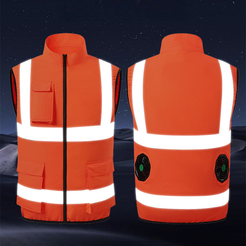 Cooling vest with fans & reflective stripes | Bowlift