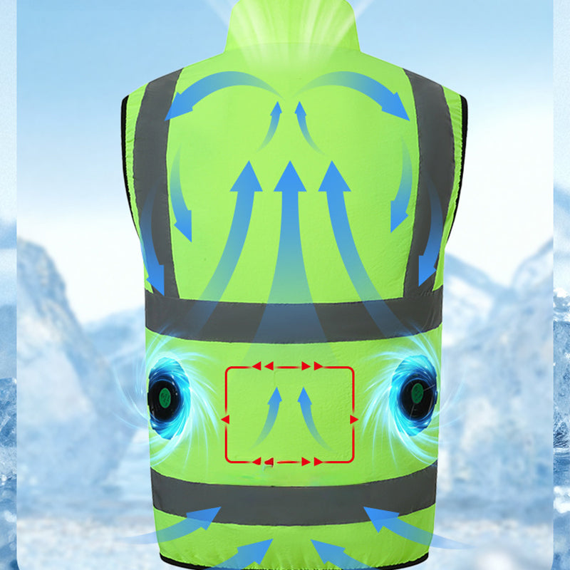 Cooling vest with fans & reflective stripes | Bowlift