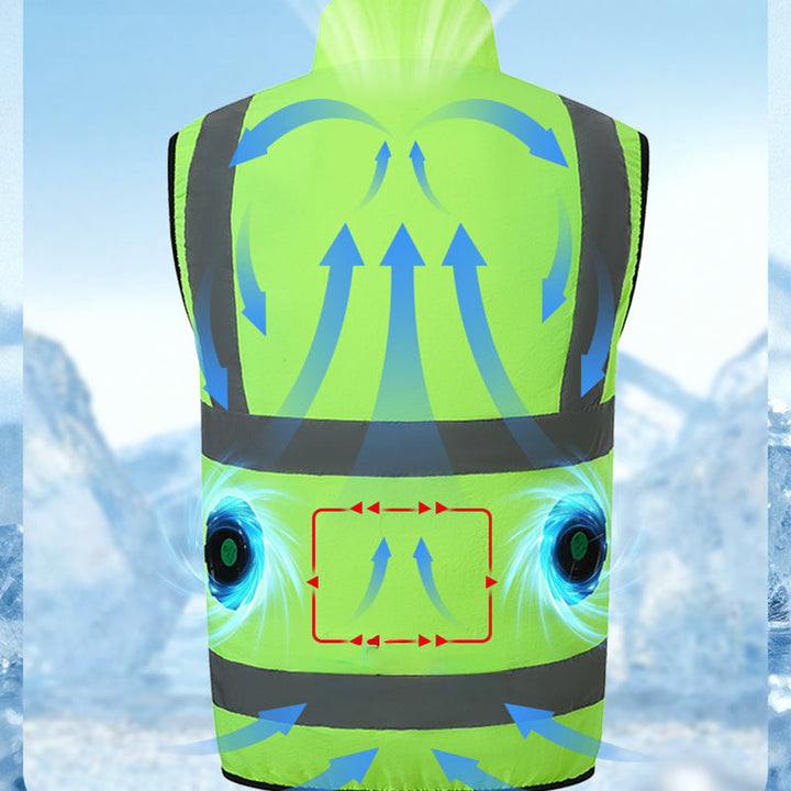 Cooling vest with fans & reflective stripes | Bowlift