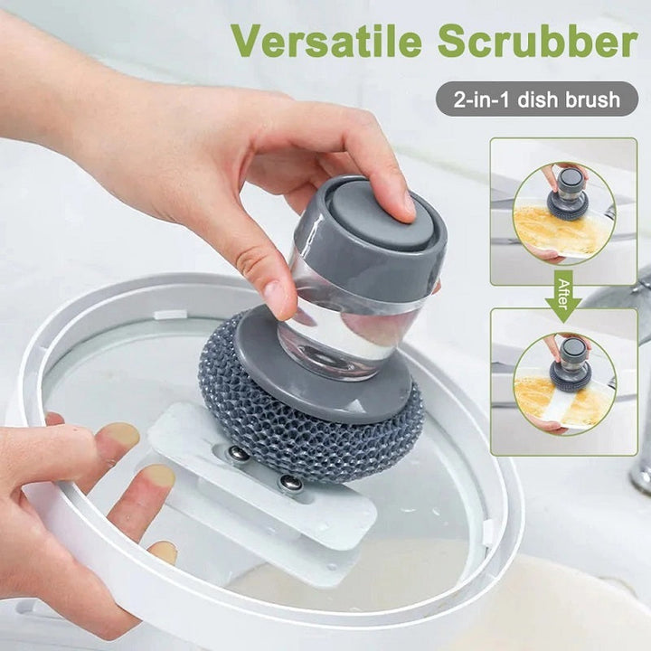 Kitchen soap dispenser with hand brush | Bowlift