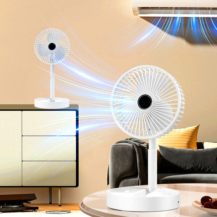 Rechargeable, foldable USB telescope fan – quiet, 180° adjustable, 4 speed levels, portable ✨ | Bowlift