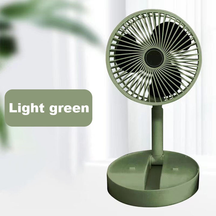 Rechargeable, foldable USB telescope fan – quiet, 180° adjustable, 4 speed levels, portable ✨ | Bowlift