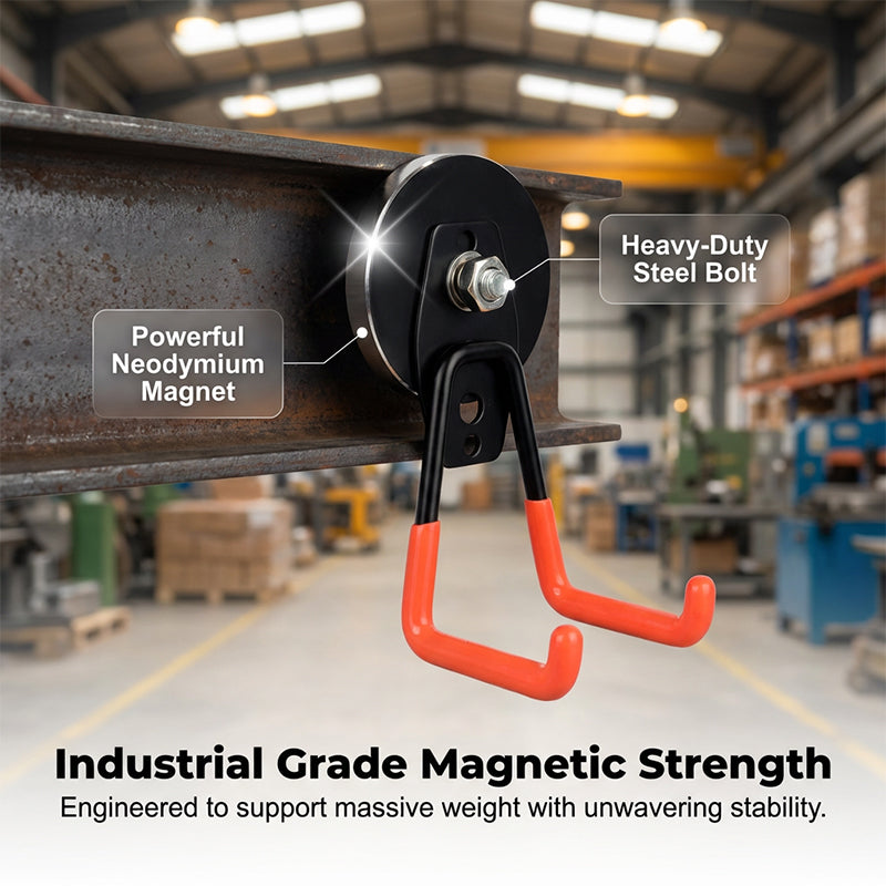 Magnetic double hook for tool storage | Bowlift