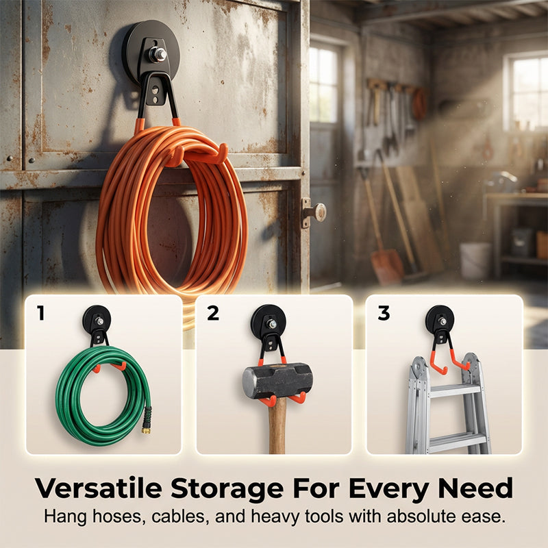 Magnetic double hook for tool storage | Bowlift
