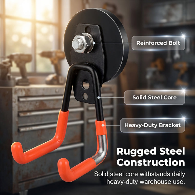 Magnetic double hook for tool storage | Bowlift