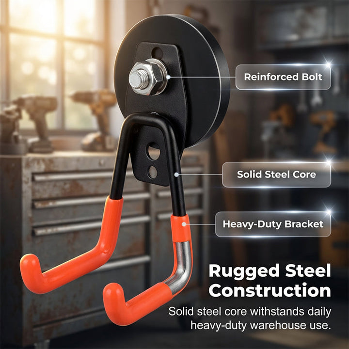 Magnetic double hook for tool storage | Bowlift