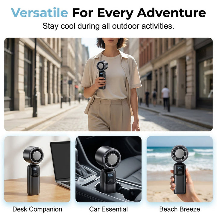 Portable High-Speed Handheld Fan with Ice Cooler | Bowlift