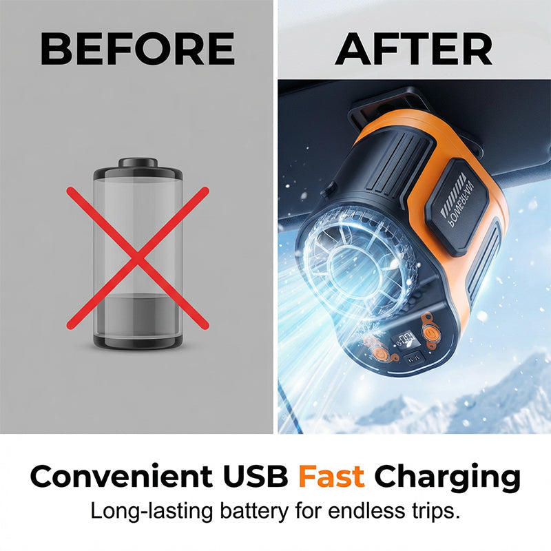 Portable Car Clip On Fan with LED Display | Bowlift