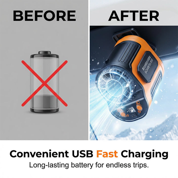 Portable Car Clip On Fan with LED Display | Bowlift