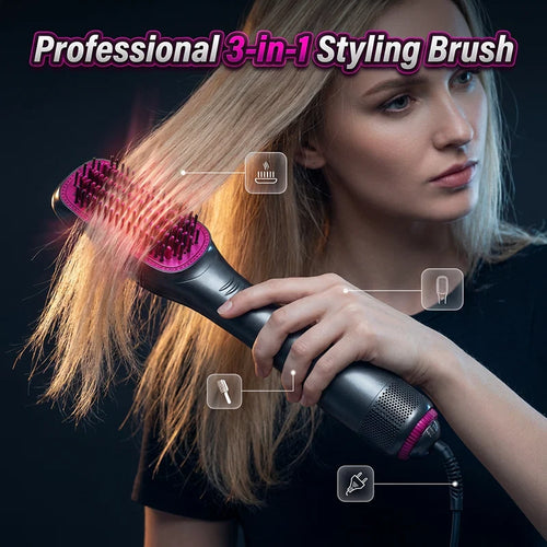 3-in-1 Ionic Hot Air Hair Dryer Brush