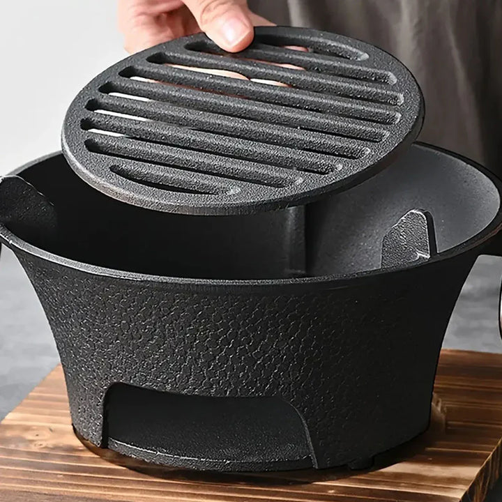 Stainless Steel BBQ Grill Tabletop Cast Iron Charcoal Grill Stove | Bowlift