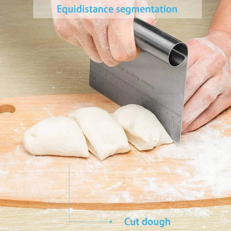 Stainless Steel Cake Scraper Dough Cutter Pastry Spatula Baking Tool | Bowlift