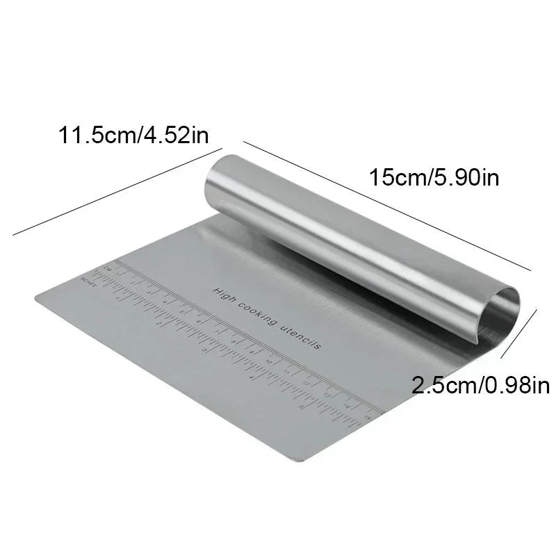 Stainless Steel Cake Scraper Dough Cutter Pastry Spatula Baking Tool | Bowlift