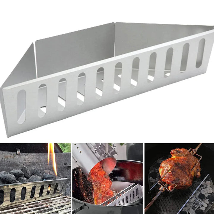 Stainless Steel Charcoal Basket BBQ Charcoal Grill Accessories | Bowlift