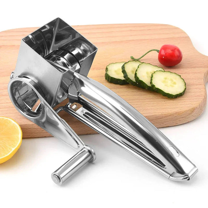 Stainless steel cheese grater with interchangeable blades | Bowlift
