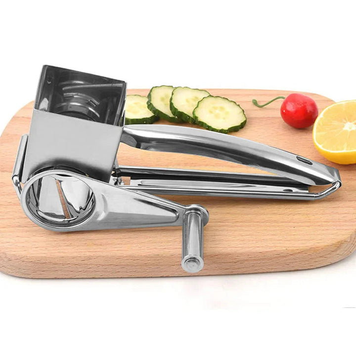 Stainless steel cheese grater with interchangeable blades | Bowlift