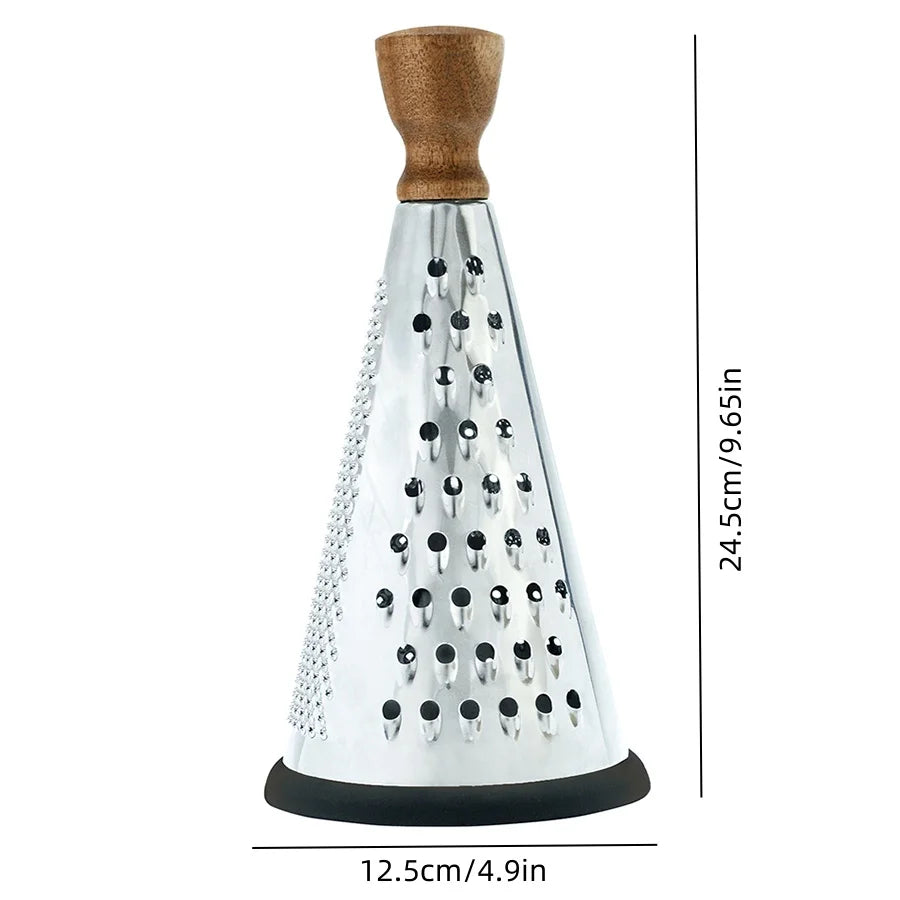 Stainless Steel Cone Cheese Grater Multi Purpose Manual Rotary Grater | Bowlift