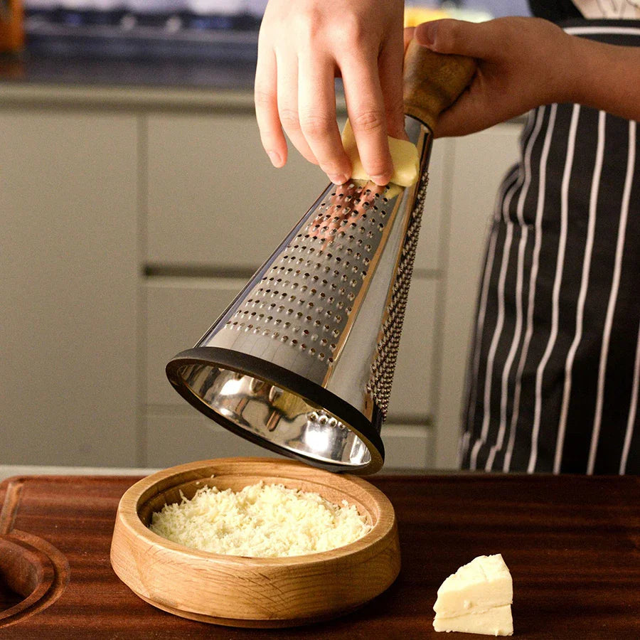 Stainless Steel Cone Cheese Grater Multi Purpose Manual Rotary Grater | Bowlift