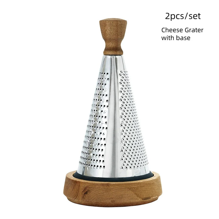 Stainless Steel Cone Cheese Grater Multi Purpose Manual Rotary Grater | Bowlift