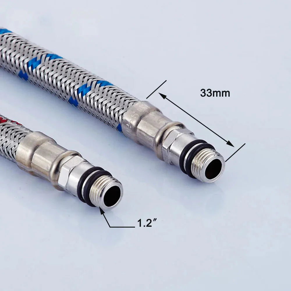 Stainless Steel Flexible Plumbing Pipe Cold Hot Mixer Faucet Pipe Hose | Bowlift