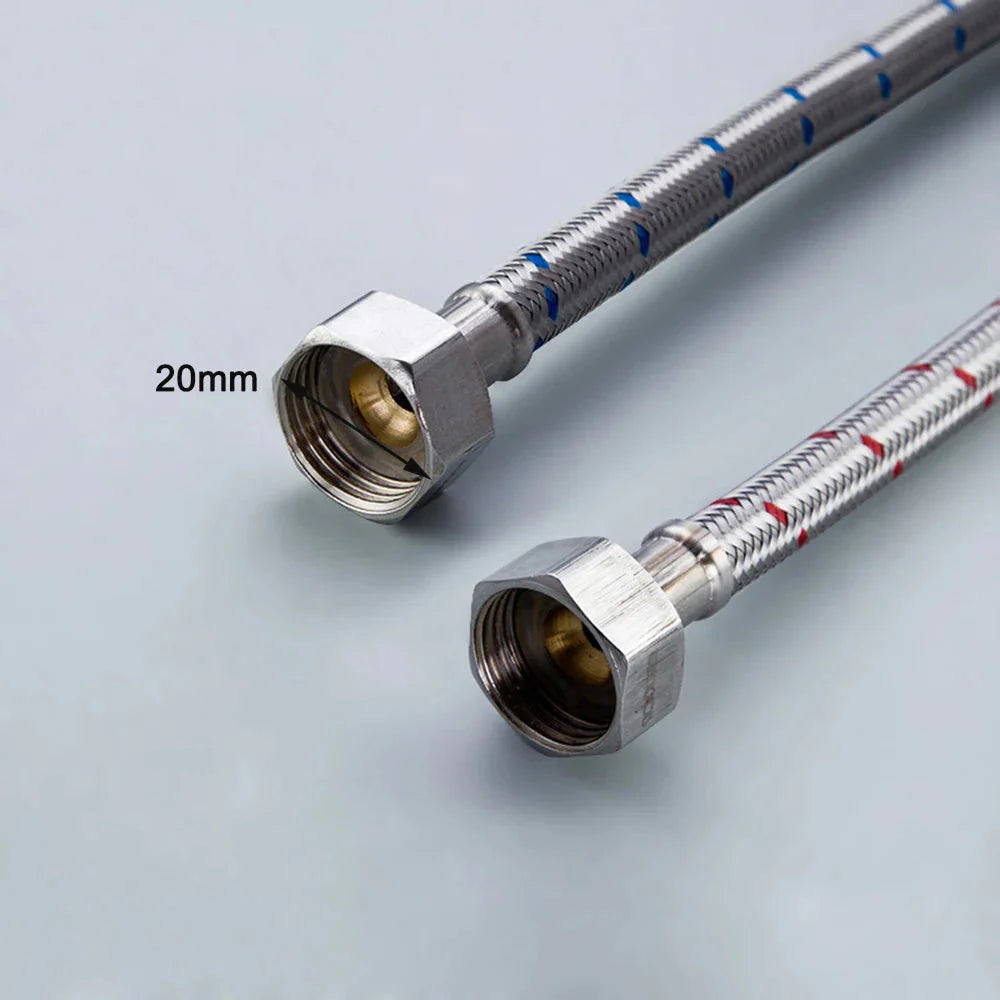 Stainless Steel Flexible Plumbing Pipe Cold Hot Mixer Faucet Pipe Hose | Bowlift