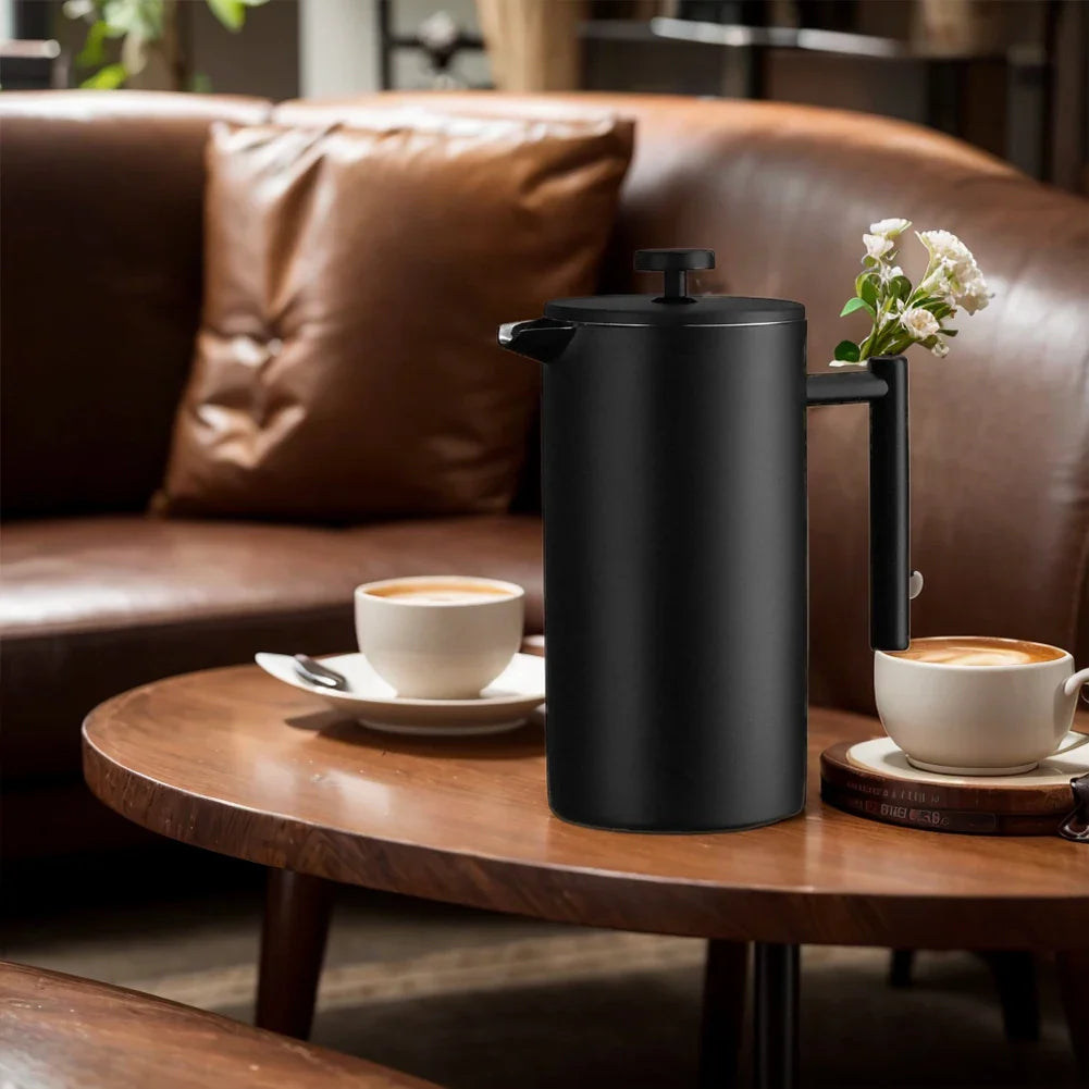 Stainless Steel French Press Double Wall Insulated Coffee Tea Maker | Bowlift