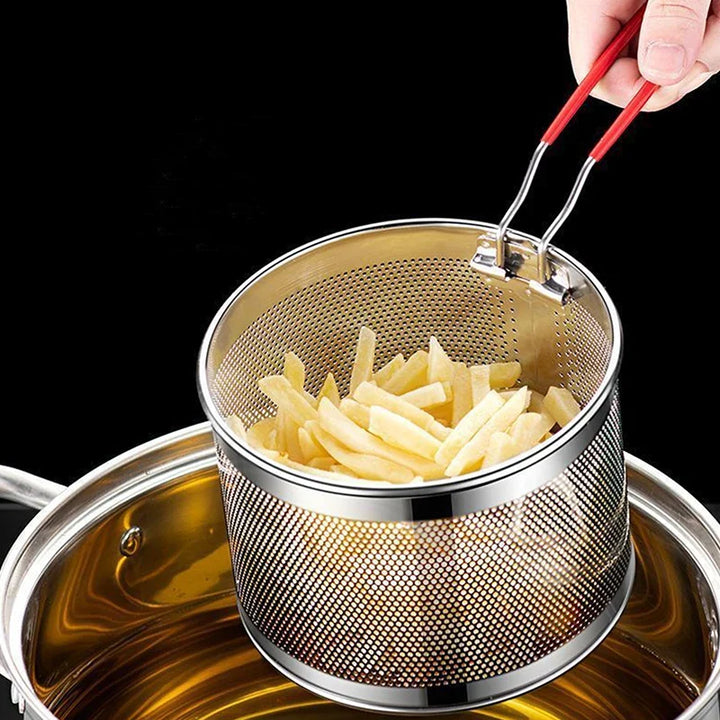 Stainless Steel Fryer Basket Mesh Kitchen Fry Basket Strainer Colander | Bowlift