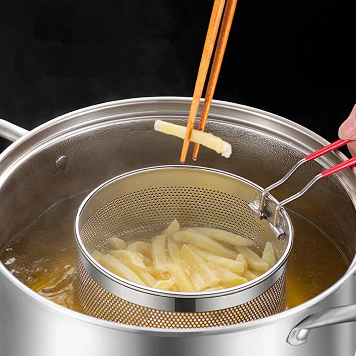 Stainless Steel Fryer Basket Mesh Kitchen Fry Basket Strainer Colander | Bowlift
