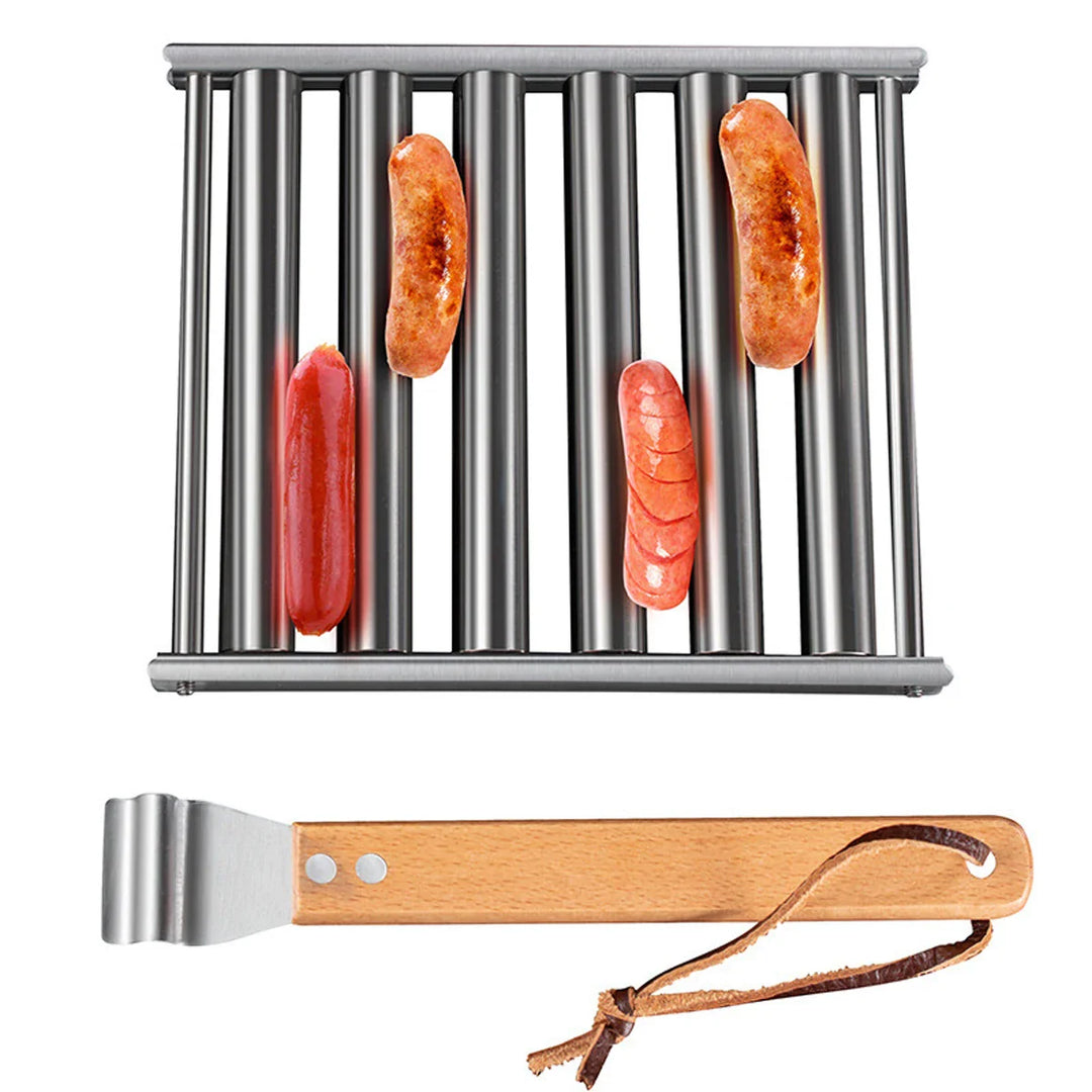 Stainless Steel Hotdog Sausage Grill Roller Rack Barbecue Tools | Bowlift
