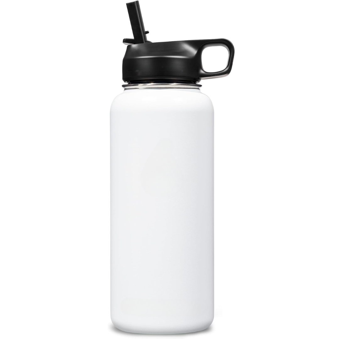 BowLift | Stainless Steel Insulated Water Bottle with Straw - For Cold & Hot Drinks