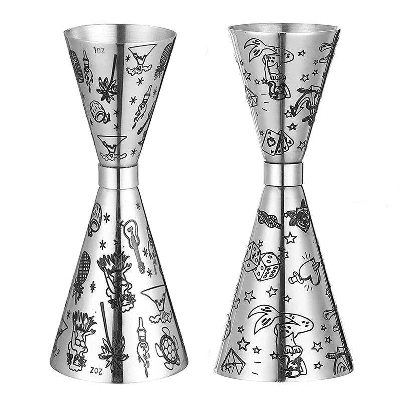 Stainless Steel Jigger Cocktail Jigger Bar Measures Bar Tools Bar Accessories | Bowlift