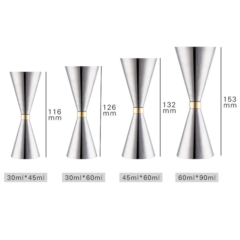 Stainless Steel Jigger Cocktail Jigger Bar Measures Bar Tools Bar Accessories | Bowlift