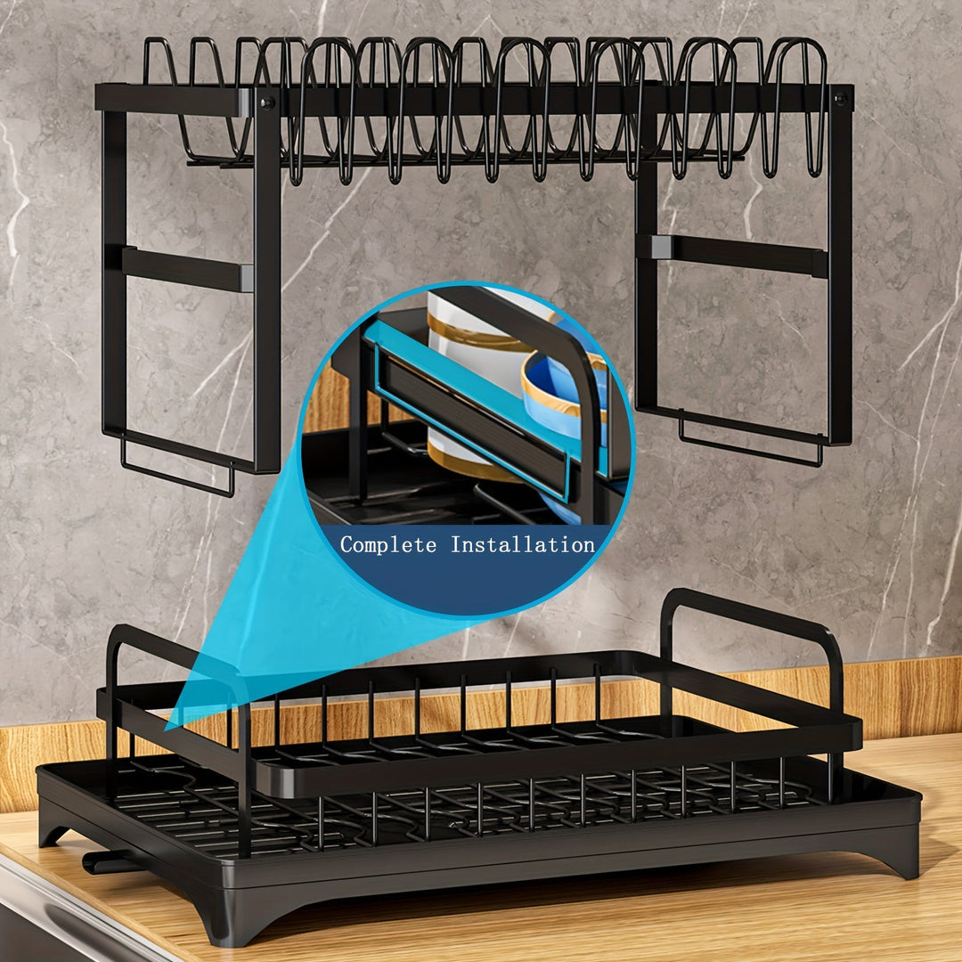 BowLift | Stainless Steel Kitchen Dish Rack - Livano
