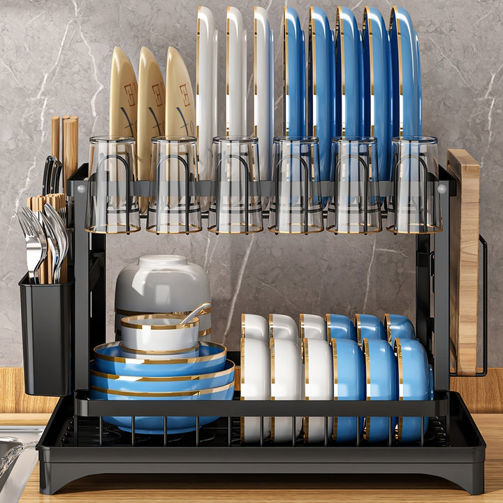 BowLift | Stainless Steel Kitchen Dish Rack - Livano