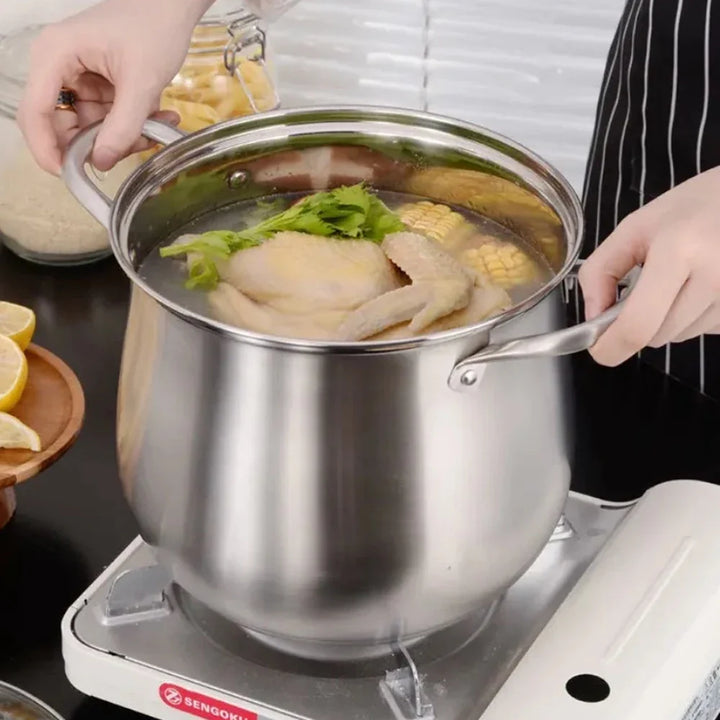 Stainless Steel Large Capacity Soup Pot Induction Gas Stove Cooker | Bowlift